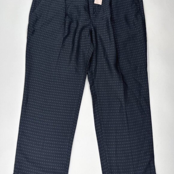 Banana Republic Avery Pants Womens 8P Navy Ankle Cropped Pleated Career NEW - Picture 1 of 10